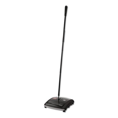 RUBBERMAID COMMERCIAL Brushless Mechanical Sweeper, 44" Handle, Black/Yellow FG421588BLA